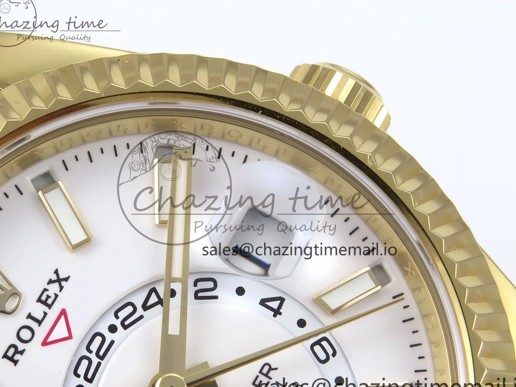 0701 Trendy Sky-Dweller 336238 YG ZF 1:1 Best Edition White Dial on Oysterflex Strap A23J (Gain Weight) 904